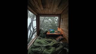 Cozy Tree House Camping on a Rainy Day #aesthetic #livewallpaper #meditation  #relax #camping #cozy