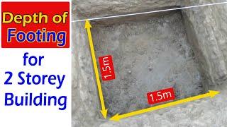 Depth of Footing for Two Storey Building