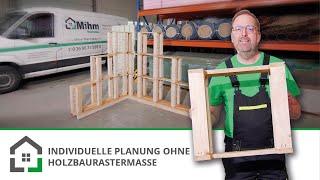 Mihm Thermohaus Holzmodule individuelle Planung ohne Holzbaurastermaße