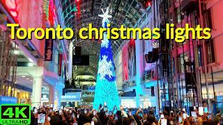 【4K】TORONTO TALLEST CHRISTMAS TREE IN CANADA | EATON CENTRE CHRISTMAS TREE LIGHTING