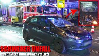 [TRAGISCHER UNFALL IN DÜSSELDORF!] - 2 Fußgängerinnen von Auto erfasst & schwer verletzt -