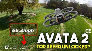 DJI AVATA 2 CE MODE TOP SPEED TEST (MOTION CONTROLLER + MANUAL)