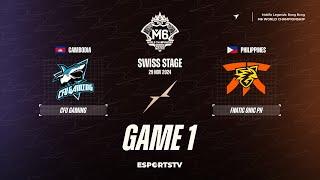 CFU Gaming vs Fnatic ONIC PH GAME 1 M6 World Championship | FNOP vs CFU ESPORTSTV