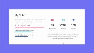 Awesome skill section design using HTML and CSS