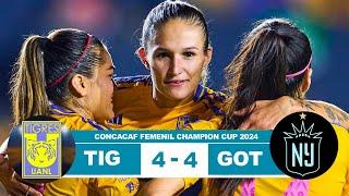 Tigres Femenil vs NJ/NY Gotham 4-4 Resumen Goles 2024