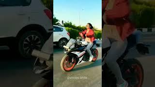 cute  | indian girls riding sports  bike | bikes stunts racing girls sports bike status #shorts