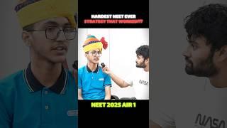 NEET 2025 AIR 1 Topper Interview | Toughest NEET Paper Ever? Strategy That Worked