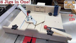 The Best  Table Saw Sled Ever? - Crosscut, Miter, Bevel, Dado, Picture Frames & More!