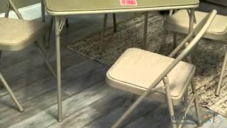 Meco Sudden Comfort 5 Piece Card Table Set - Buff Lace - Product Review Video