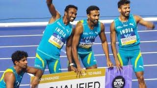 Indian men’s 4*400m Relay Team Qualified For Paris Olympics 2024 ️🫡