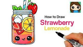 How to Draw Strawberry Lemonade  Summer Art Series #12