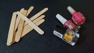 Unique Door Hanging Craft | Best Out Of Waste Ice Cream Stick and Nail Paint bottle | Craft ideas