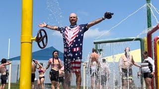 How to help stay cool at RAGBRAI in the Iowa heat. Waterslides, pools, hoses & more!