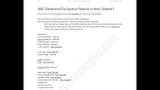 RAC Database File System | Shared or Non Shared?