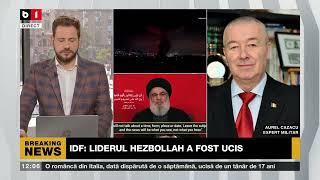 A. CAZACU, EXPERT MILITAR, DESPRE ORIENTUL MIJLOCIU ȘI ANUNȚUL IDF_Știri B1TV_28 sept. 2024