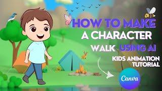 How to make a Character Walk in Canva | Amazing Kids Cartoon Animation Trick