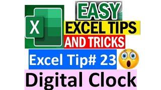 How to Create Digital Clock in Microsoft Excel #excel #exceltipsandtricks #exceltricks #exceltips