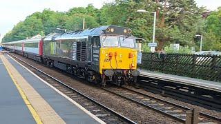 50008 “Thunderer” and 37418 “An Comunn Gaidhealach” pass Metheringham (24/06/23)