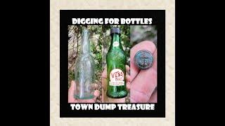 Dump Digging Archaeology - Old Bottles - Pabst Blue Ribbon Beer Bottles - Bottle Digging - Toys -