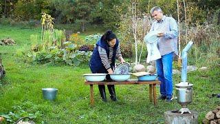 Simple family life in a Belarusian village. Reconstruction of an OLD HOUSE in harsh conditions