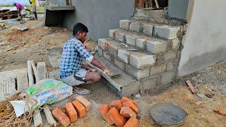 Stairs Techniques_How To Build Hollowblock Stairs On Accurately with Cement|Stairs Construction