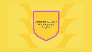 Why choose ‘Cambridge IGCSE™ First Language English’ resources