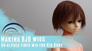 BJD wig making: A shorter alpaca wig