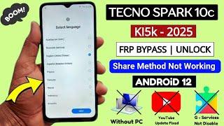 Tecno Spark 10c FRP Bypass Without PC Android 12 | Tecno Spark 10C (KI5k) Bypass Google Account Lock