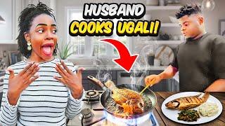 My Ghanaian Husband Cooks Ugali For My Kenyan Family For The First Time! 