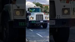 Cement truck and ttc bus driving by…