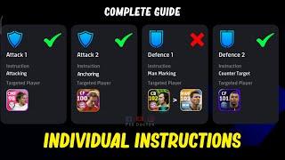 'Individual Instructions' Complete Guide | PES DOCTOR | eFootball 2024 Mobile