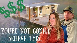 How Much It ACTUALLY Costs To Buy & Live On a FLOATING CABIN: Our Monthly Expenses + Initial Costs!!