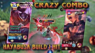 BEST HAYABUSA CRAZY COMBO 1HIT BUILD | Top Global Hayabusa | HAYABUSA GAMEPLAY