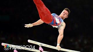 Brody Malone shines on parallel bars, gains momentum in Paris Olympic qualification | NBC Sports