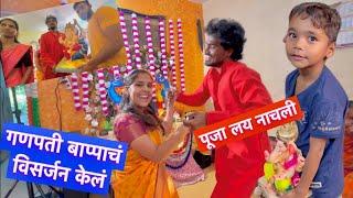 बाप्पाच्या विसर्जनामध्ये पूजा लय नाचली dj पुढे  #reels #gnapati