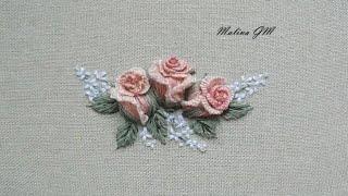 3D Rosebud Magic Cast on Stitch - Rose Embroidery Graceful bouquet of roses