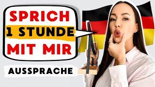 ️Sprich mit mir: 1 Stunde Deutsch lernen (verbessere deine Aussprache und deinen Wortschatz)