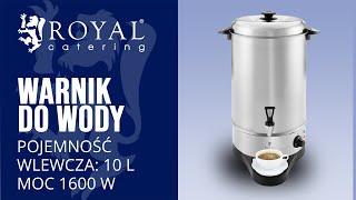 Warnik do wody Royal Catering RCWK 10A | Prezentacja produktu