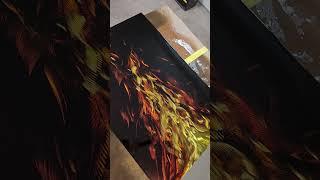 Experiment - Realistic Fire Style Grinded Metal #fire #paint #flames #custompaint