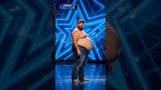 The Mystical Transformation of a Fat Man  #gottalent