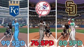 HITTING AN INSIDE THE PARK HR W/ THE FASTEST PLAYER ON EVERY TEAM IN MLB THE SHOW 25...