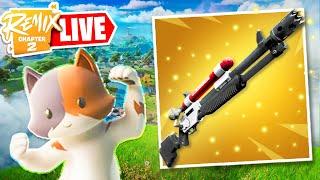 Remix Mythic Charged Shotgun *ONLY*! Challenge Livestream! Fortnite Remix Chapter 2 Livestream!