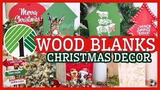 GRAB DOLLAR TREE WOOD BLANKS TO MAKE CHRISTMAS DIY DECOR | CHRISTMAS CRAFTS FOR 2024