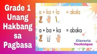 Grade 1 Tagalog Reading Lesson | Claveria Technique | Paano turuan magbasa ang mga bata