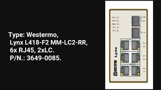 Managed Westermo Ethernet Switch