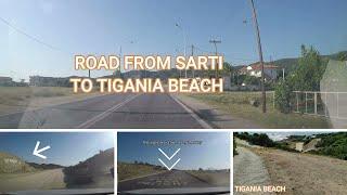 Road from SARTI to TIGANIA BEACH,Sithonia