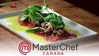 Claudio Aprile's Raw Bar - How To Make Beef Carpaccio (MasterChef Canada S5)