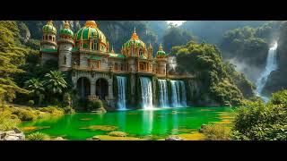 Relaxing Waterfall Sounds Majestic Castle in the Enchanted Forest