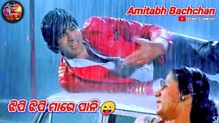 Jhipi Jhipi Mare Pani  || Amitabh Bachchan Odia Doubling  || Odia Doubling Song  ||  Funny Status