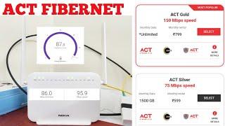 Act fibernet installation || Plans & review || WORTH IT 150 Kbps OMG || Speed test Tamil ||